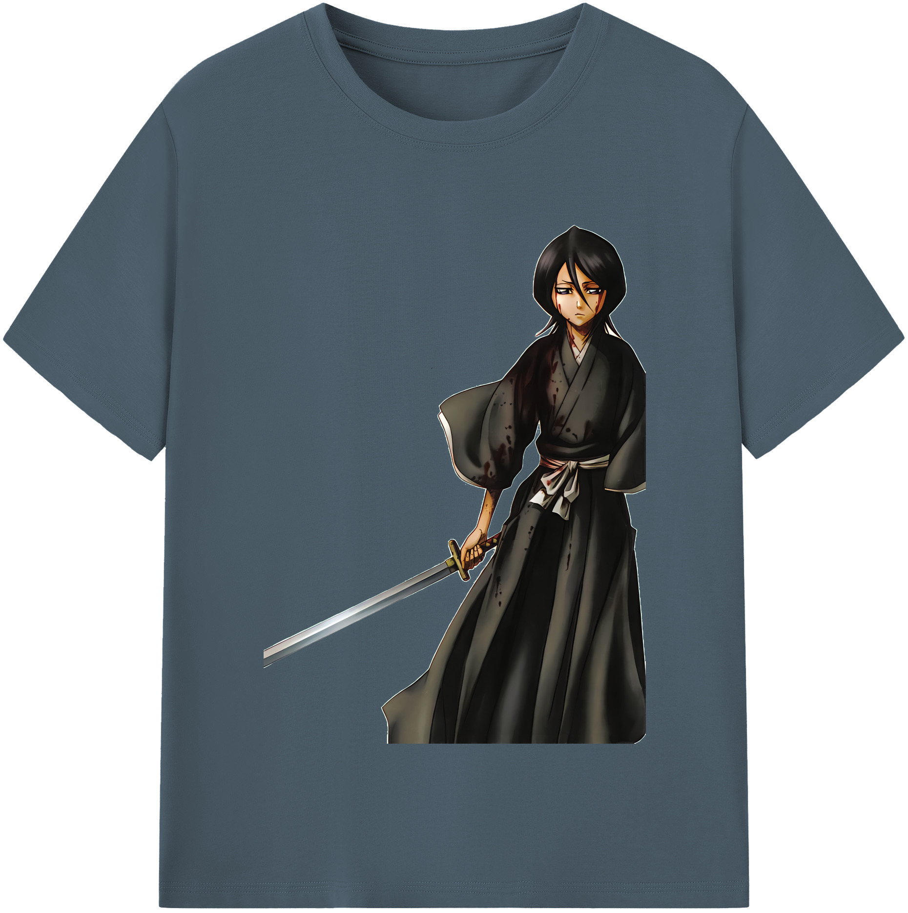 （画像用） ブリーチ 朽木ルキア BLEACH Kuchiki Rukia 綿100％半袖Tシャツ（フロントプリント）